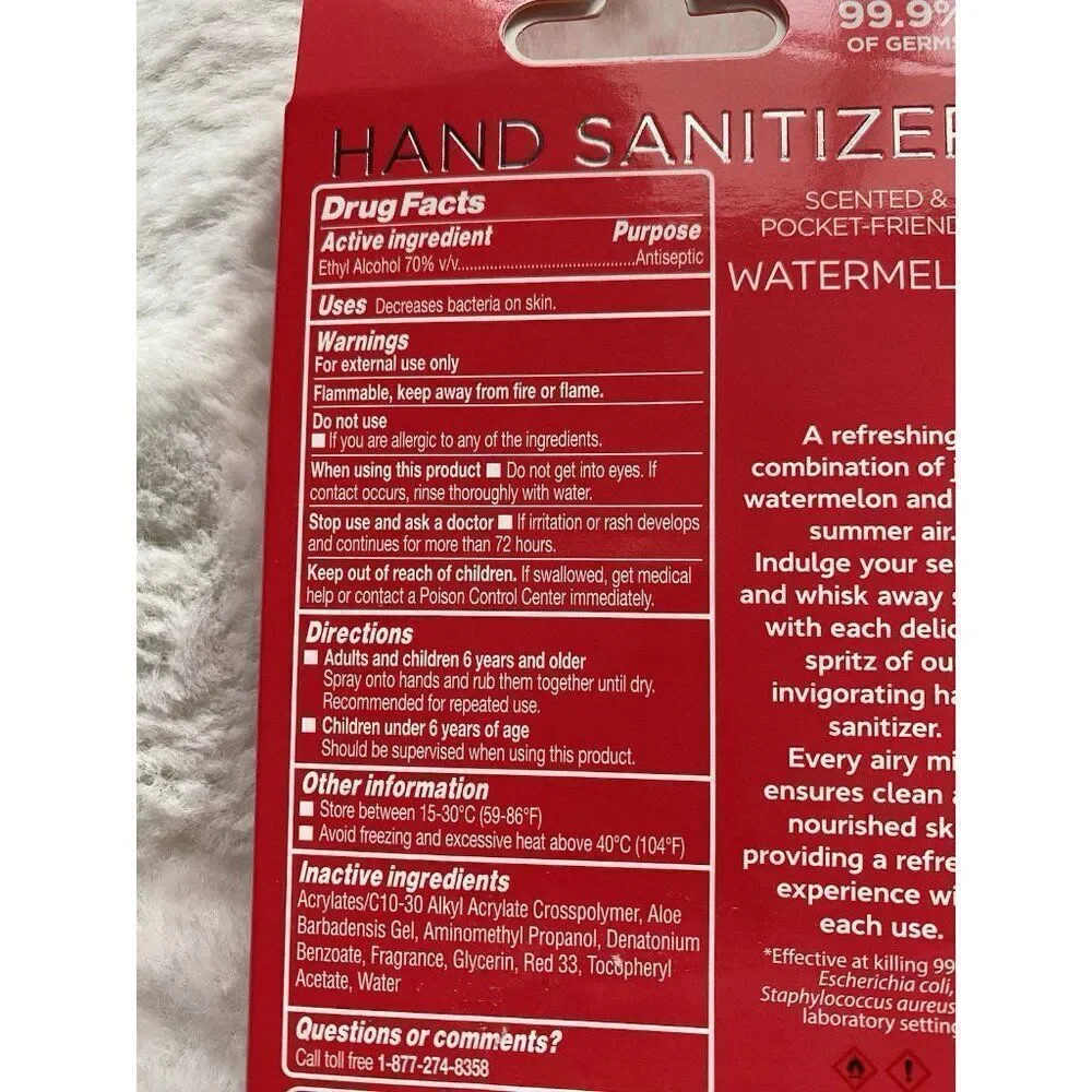 Smart Care Scented Hand Sanitizer Spray 1 Fl‎ Oz Watermelon Hydrating NEW
